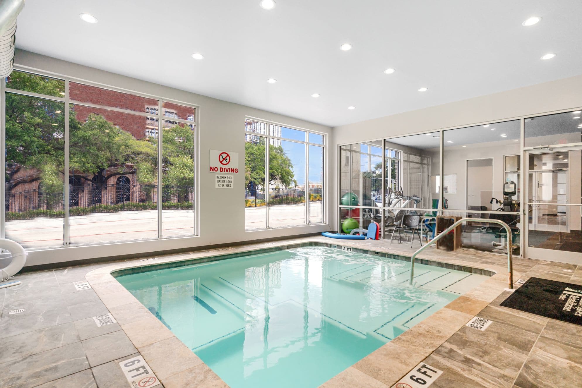 an indoor pool for aquatics therapy