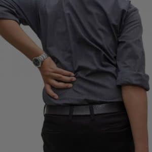 office worker having lower back pain