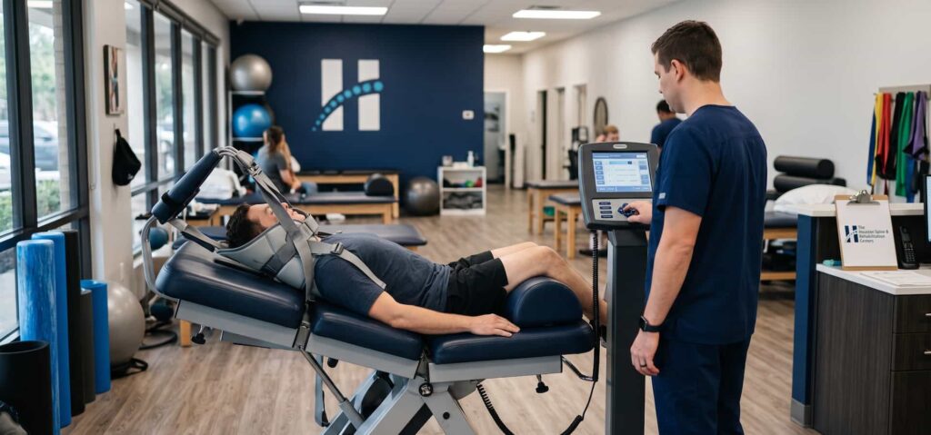 A patient having a Cervical Decompression