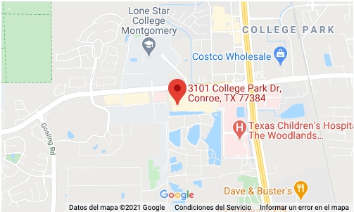 conroe google maps location pin location