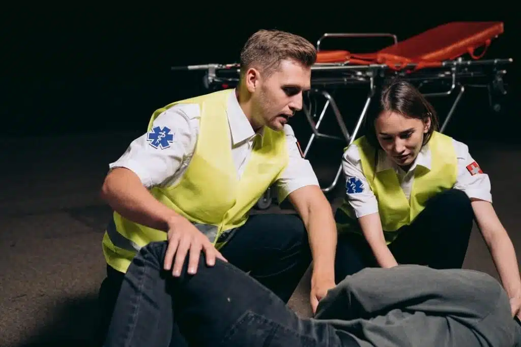 Man involved in accident at work