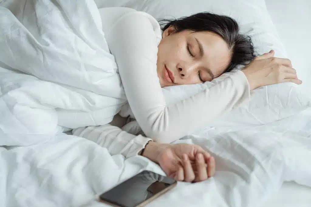 woman having a good sleep