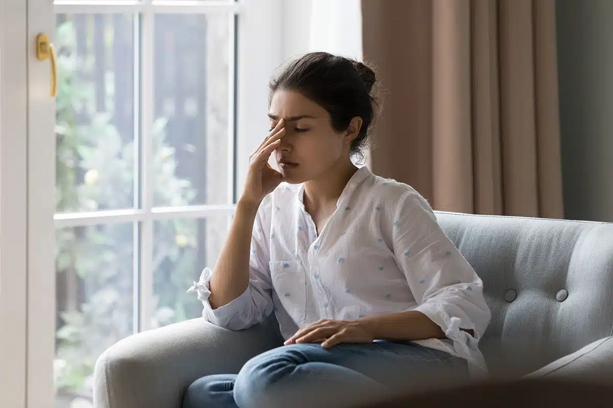 A woman who has fatigue issue