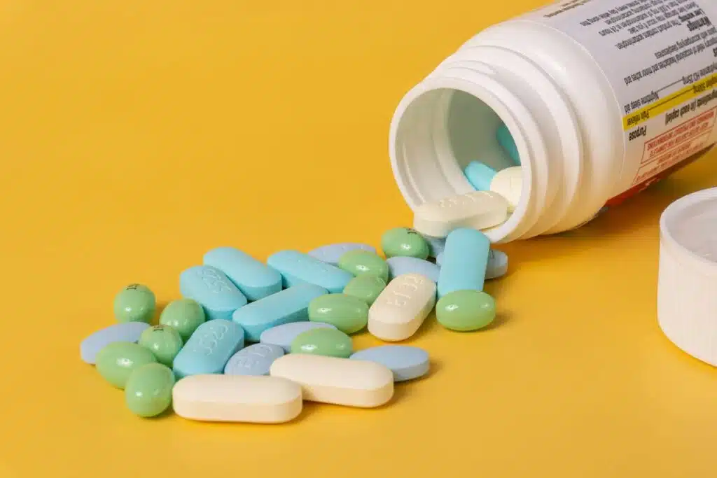 Pharmaceutical Grade Nutraceuticals with yellow background